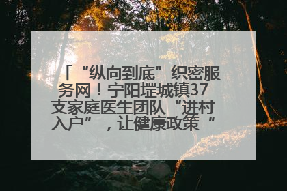 “纵向到底”织密服务网！宁阳堽城镇37支家庭医生团队“进村入户”，让健康政策“落地生根”