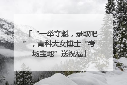 “一举夺魁，录取吧”，青科大女博士“考场宝地”送祝福
