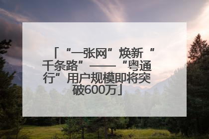 “一张网”焕新“千条路”——“粤通行”用户规模即将突破600万