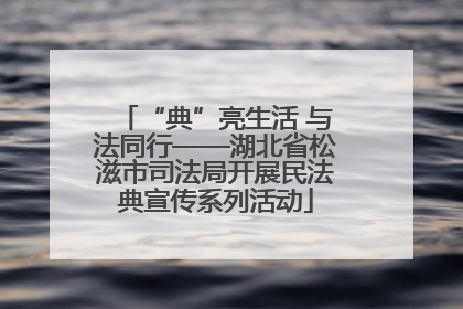 “典”亮生活 与法同行——湖北省松滋市司法局开展民法典宣传系列活动