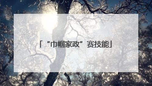 “巾帼家政”赛技能