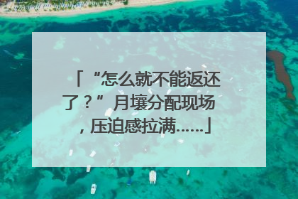 “怎么就不能返还了？”月壤分配现场，压迫感拉满……