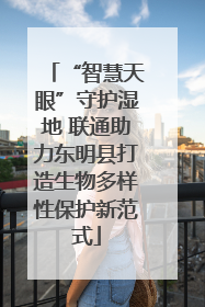 “智慧天眼”守护湿地 联通助力东明县打造生物多样性保护新范式