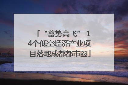 “蓄势高飞” 14个低空经济产业项目落地成都都市圈