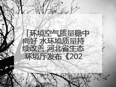 环境空气质量稳中向好 水环境质量持续改善 河北省生态环境厅发布《2024年河北省生态环境状况公报》