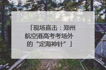 现场直击：郑州航空港高考考场外的“定海神针”