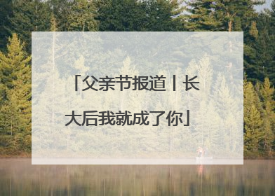 父亲节报道丨长大后我就成了你