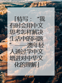 特写：“我有时会用中文思考怎样解决生活中的问题”——澳年轻人通过学中文增进对中华文化的理解