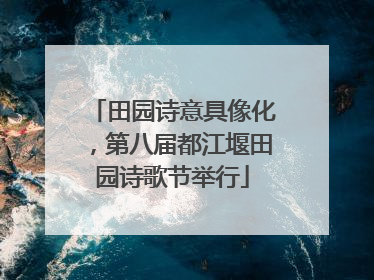 田园诗意具像化，第八届都江堰田园诗歌节举行