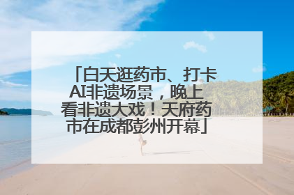 白天逛药市、打卡AI非遗场景，晚上看非遗大戏！天府药市在成都彭州开幕