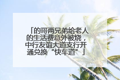 的哥两兄弟给老人的生活费意外被烧，中行友谊大道支行开通兑换“快车道”