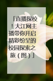 直播探校！大江网主播带你开启精彩纷呈的校园探索之旅（图）