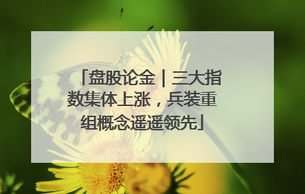 盘股论金｜三大指数集体上涨，兵装重组概念遥遥领先