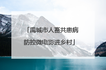 禹城市人畜共患病防控微电影进乡村