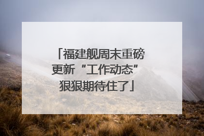 福建舰周末重磅更新“工作动态” 狠狠期待住了