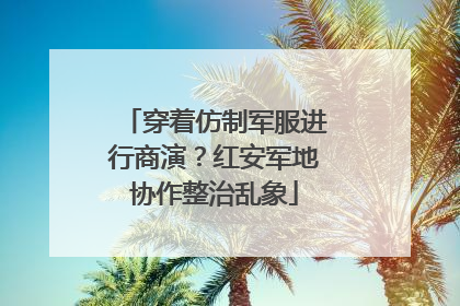 穿着仿制军服进行商演？红安军地协作整治乱象