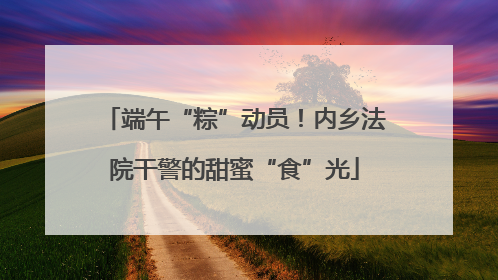 端午“粽”动员！内乡法院干警的甜蜜“食”光
