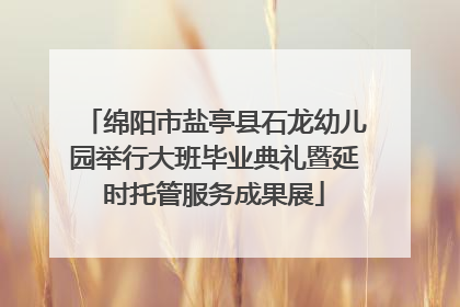 绵阳市盐亭县石龙幼儿园举行大班毕业典礼暨延时托管服务成果展