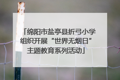 绵阳市盐亭县折弓小学组织开展“世界无烟日”主题教育系列活动