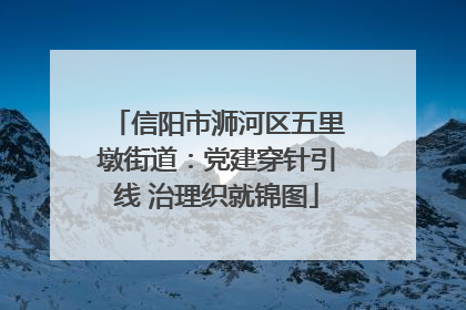 信阳市浉河区五里墩街道：党建穿针引线 治理织就锦图
