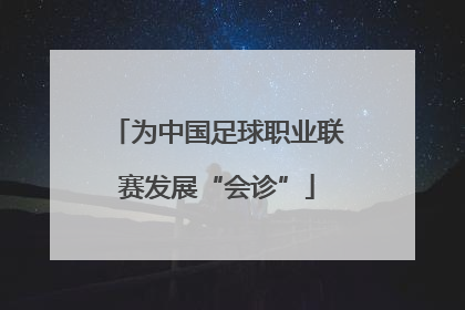 为中国足球职业联赛发展“会诊”