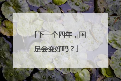 下一个四年，国足会变好吗？