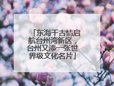 东海千古情启航台州湾新区，台州又添一张世界级文化名片