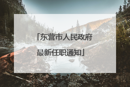 东营市人民政府最新任职通知