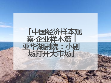中国经济样本观察·企业样本篇︱亚华湖剧院：小剧场打开大市场