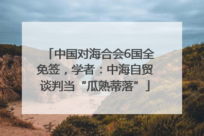 中国对海合会6国全免签，学者：中海自贸谈判当“瓜熟蒂落”