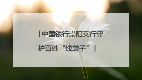 中国银行崇阳支行守护百姓“钱袋子”