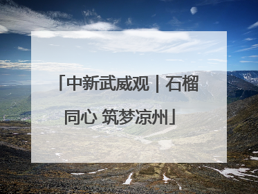 中新武威观｜石榴同心 筑梦凉州