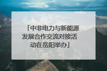 中非电力与新能源发展合作交流对接活动在岳阳举办