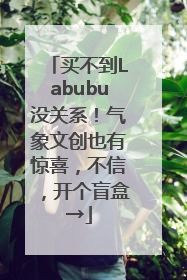 买不到Labubu没关系！气象文创也有惊喜，不信，开个盲盒→