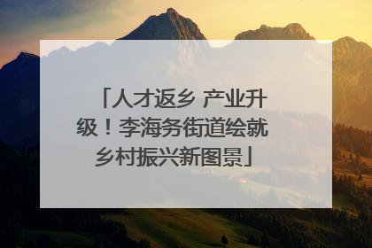 人才返乡 产业升级！李海务街道绘就乡村振兴新图景