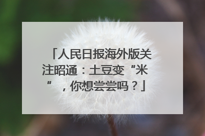 人民日报海外版关注昭通：土豆变“米”，你想尝尝吗？
