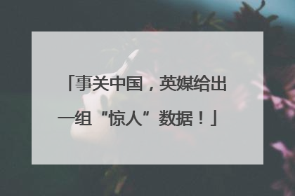 事关中国，英媒给出一组“惊人”数据！