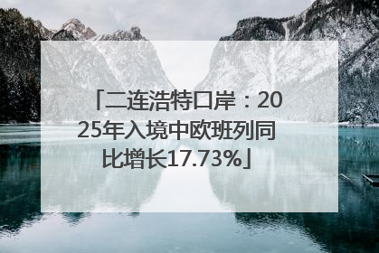 二连浩特口岸：2025年入境中欧班列同比增长17.73%