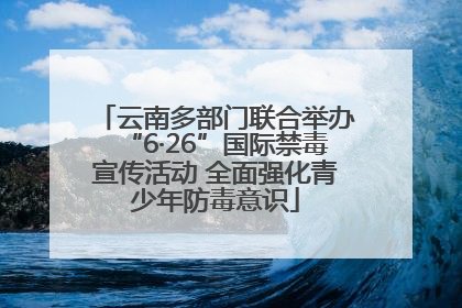云南多部门联合举办“6·26”国际禁毒宣传活动 全面强化青少年防毒意识