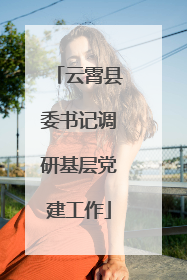 云霄县委书记调研基层党建工作