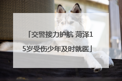 交警接力护航 菏泽15岁受伤少年及时就医