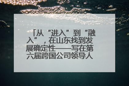 从“进入”到“融入”，在山东找到发展确定性——写在第六届跨国公司领导人青岛峰会开幕之际