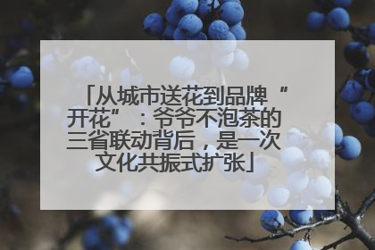 从城市送花到品牌“开花”：爷爷不泡茶的三省联动背后，是一次文化共振式扩张