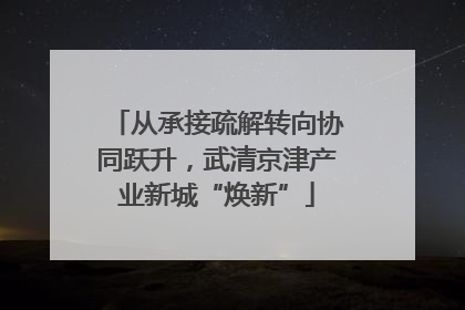 从承接疏解转向协同跃升，武清京津产业新城“焕新”