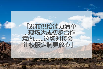 发布供给能力清单，现场达成初步合作意向……这场对接会让校服定制更放心