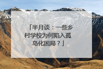 半月谈：一些乡村学校为何陷入孤岛化困局？