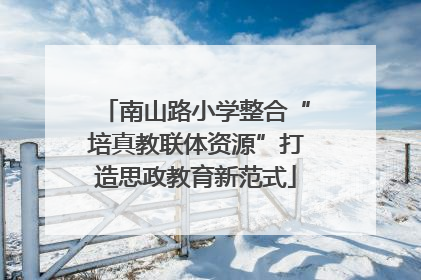 南山路小学整合“培真教联体资源”打造思政教育新范式
