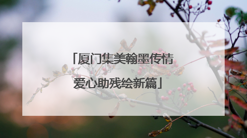 厦门集美翰墨传情 爱心助残绘新篇