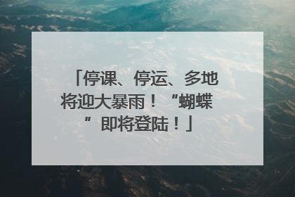 停课、停运、多地将迎大暴雨！“蝴蝶”即将登陆！