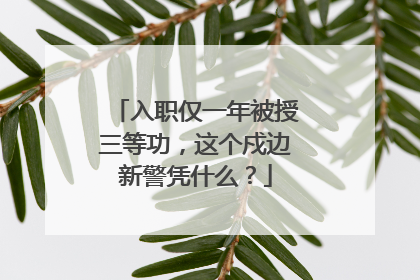 入职仅一年被授三等功，这个戍边新警凭什么？